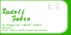 rudolf fabro business card